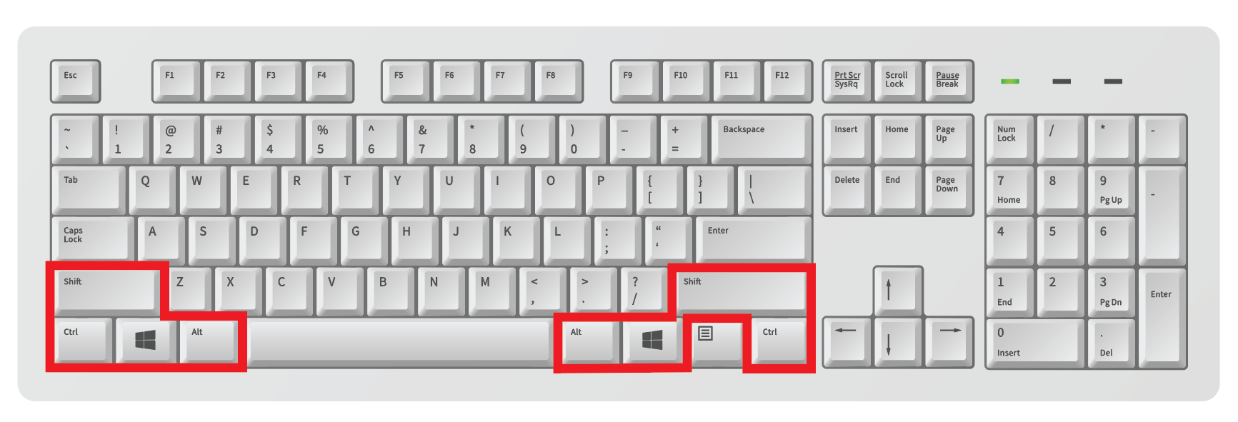 Basic modifier keys