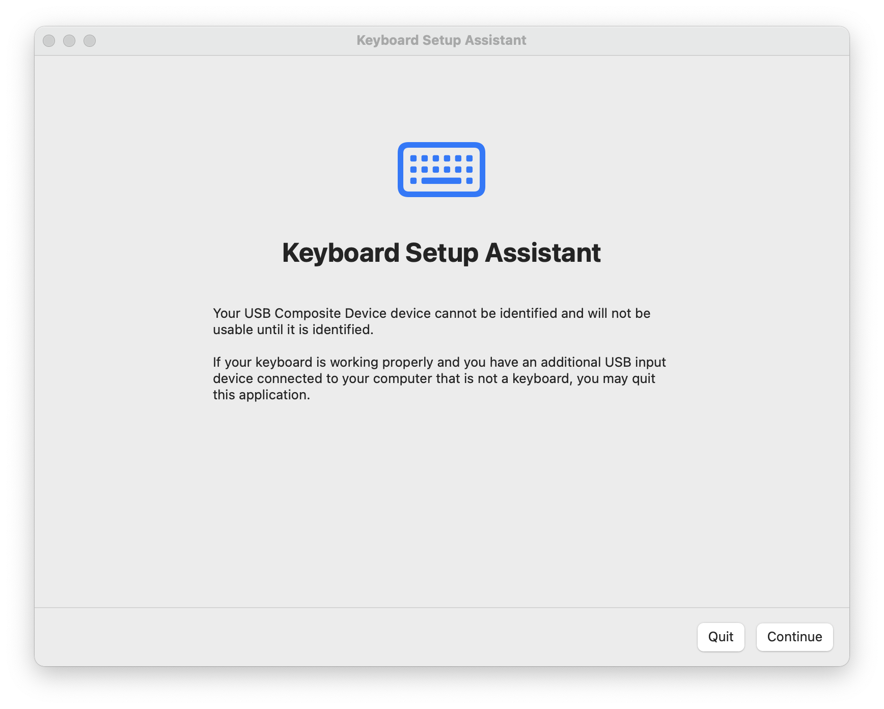 Keyboard Setup Assistant from macOS 12+