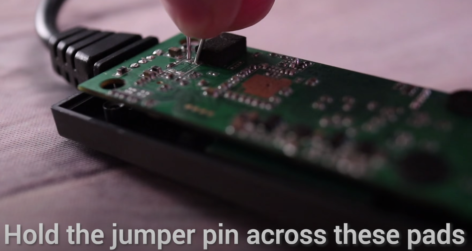 Jumper pads for reset
