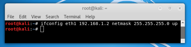 Statically asigning IP in Kali