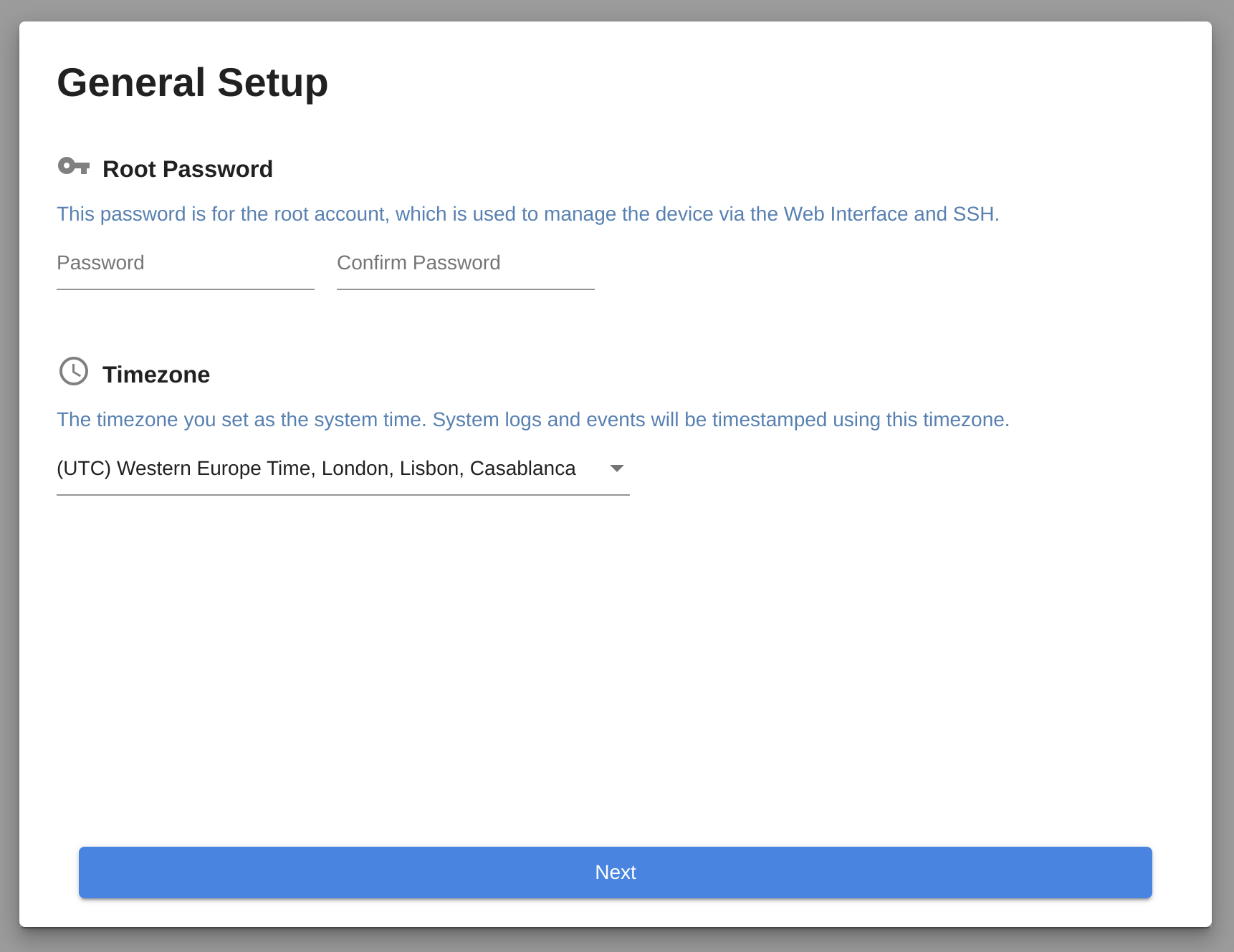 Packet Squirrel setup wizard