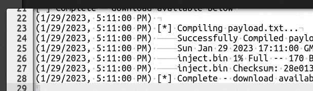 Timestamp console messages enabled