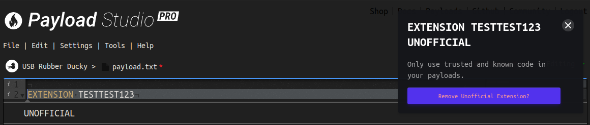 Unofficial Extension