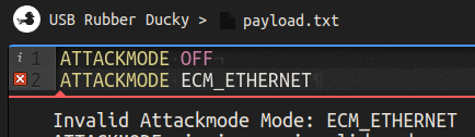 Live DuckyScript Error Checking Demo