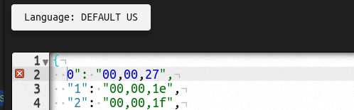 Language file errors