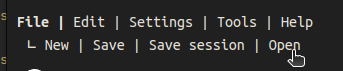 File menu from the Menu Bar