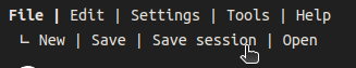 File > Save Session
