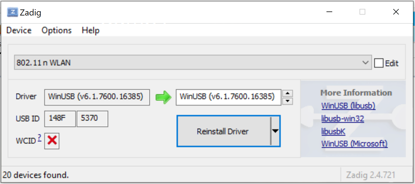 Properly installed drivers
