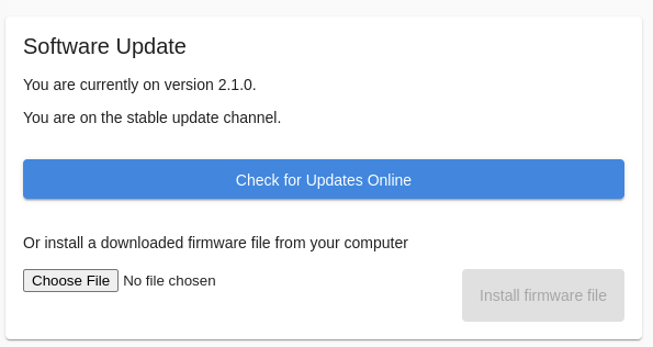 Software update settings