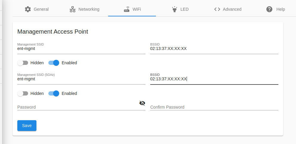 WiFi Pineapple Enterprise LED configuration