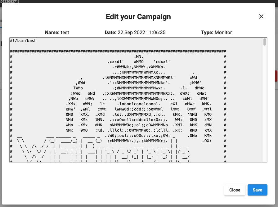 Campaign script editor
