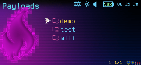 Select the Payloads category