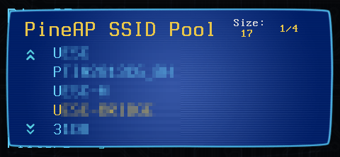 PineAP SSID Pool List