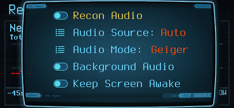 Additional Recon settings