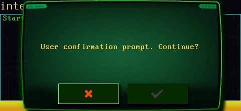 An example confirmation dialog
