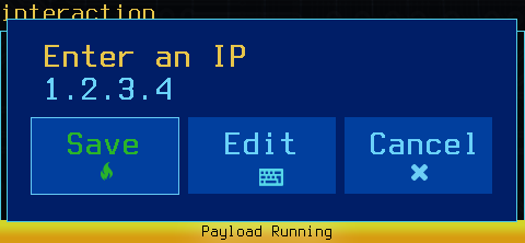 The IP picker dialog