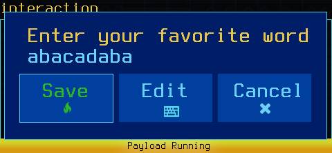 The text picker dialog
