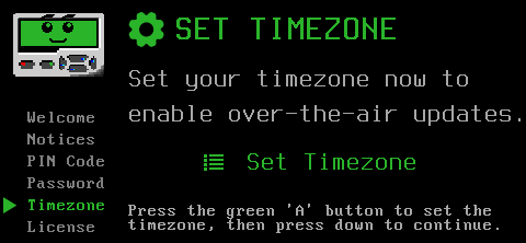 Configure timezone