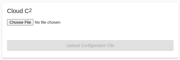 Uploading a Cloud C² configuration