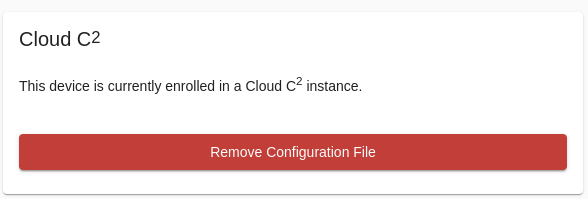Removing the Cloud C² connection from Settings
